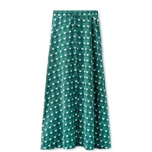 No Name Brand Girls Skirt Green White Heart Printed Size 14 St. Patricks